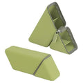 Triangle Stand Up Pencil Case Silicone Desk Pen Organizer Large Capacity Zipper Stationery Pouch Portable School Office Supply Bag (Multicolor)