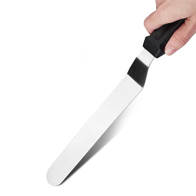Grizzly 6" Angular Professional Steel Cake Palette Knife Icing Spatula Variety Set & Cake Decorating Tools