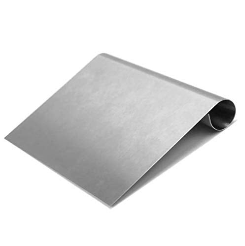 Grizzly Bench Scraper Chopper Stainless Steel Kitchen Food Scraper Icing Smoother Blade with Scale Cutting Knife. (S Steel)