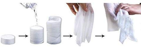 Magic Coin Compress Facial Coin Tablet Tissue Wipes Napkin Candy Packing for 100% Hygine (50)