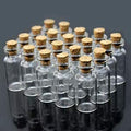 12pcs Lovely Small Wish Bottle Tiny Clear Empty Wishing Glass Message Vial with Cork Stopper 1ml Mini Containers Bottle (3CM)