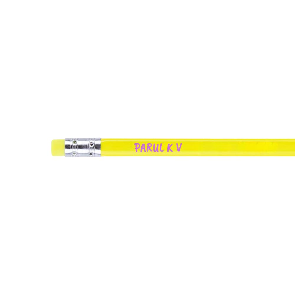 Customized UV Printed Name Pencil for Kids Personlized Pencils for School Birthday Return Gifts With Multiple Text Colour & Wide Range Of Font Option Free Eraser Sharpener (Triangular, 10)
