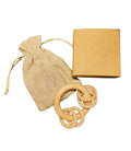 Round Ring Neem Base Wooden Rattle Cum Teether, 100% Natural Wood Wtih Antibacterial And Anti Fungal