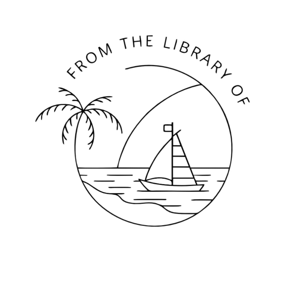 Personalised Beach Reader Self Inking Book Stamp
