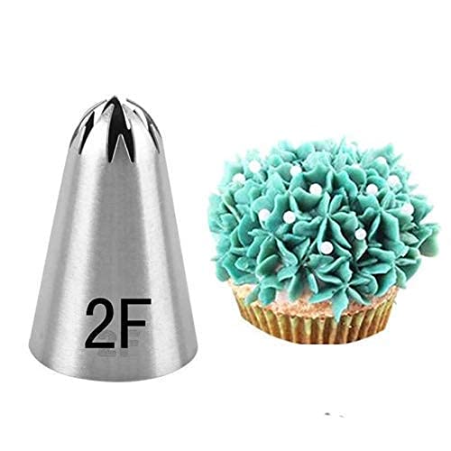 3Pcs Set 1M 2F 2D Cake Icing Nozzles Stainless Steel, Cake Decorating Tool