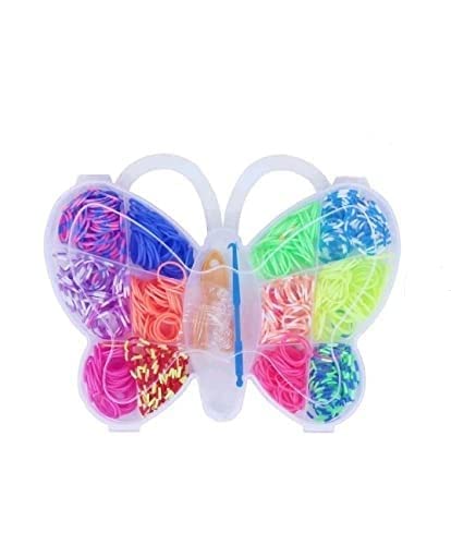 Perfect Pricee® Latex Creative Rainbow Loom Bands Kit and Friendship Bracelet Making Looms Toys for Kids (Multicolor) (600 Looms)