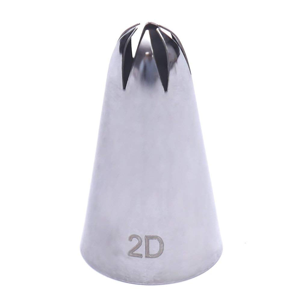 2D Large Size Rose Flower Cake Decorating Icing Tip Cupcake Nozzles Decoration 2D, 45 x 25 x 50 mm