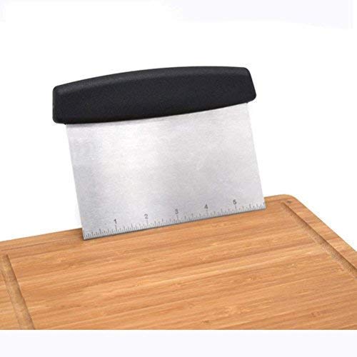 Grizzly Steel Dough Bench Scraper Cake Cutter, Chopper, Smoother Icing Fondant Cake Decorating Baking Tool - 114 Gram
