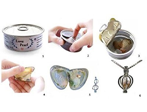 Women Wish Pearl in Oyster Pendant Necklace with Earrings - Valentine Gift (Assorted Colours)