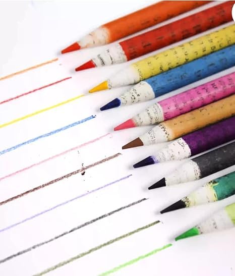 Plantable Seed Pencil Colours (Pack of 10) – Multiple Color Options | Dark Lead | Eco-Friendly Return Gifts for Kids, Birthdays & Schools