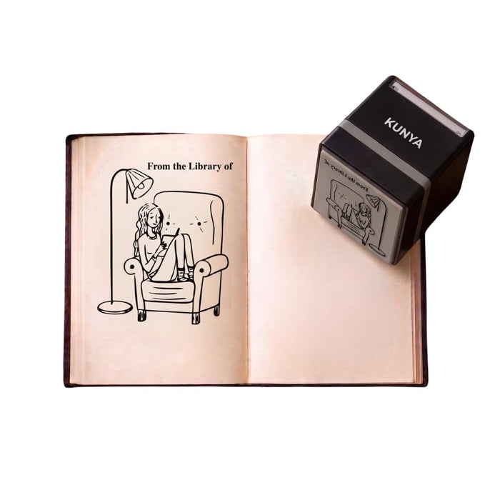 Personalised Night Reader Self-Inking Book Stamp – 3.5 cm
