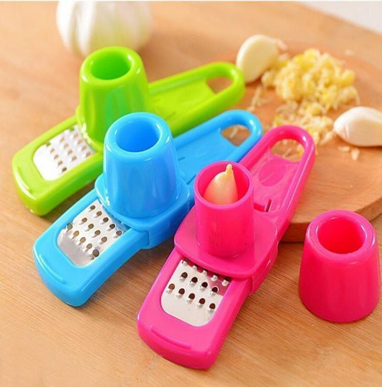 Perfect Picee CreationPlastic Garlic Ginger Grater Plastic Chopper Kitchen Tool, Multicolour 1pcs Kitchen Tool (Multicolor) (Multi)