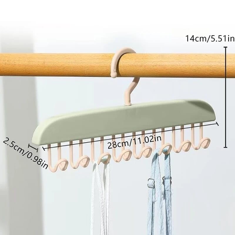 Plastic Space Saving Clothes Hanger Magic Organizer Multi Layer Wardrobe for Shirts Pants Saree Closet Storage Foldable Rotatable Durable Heavy Duty Anti Slip Design for Home Use(1 pc)