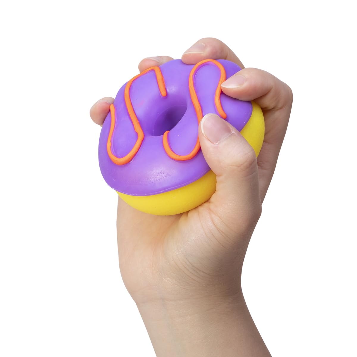 Ji and Ja Doughnuts - Sensory Fidget Toy - Assorted Colors - Ages 3 to Adult (Pack of 1)