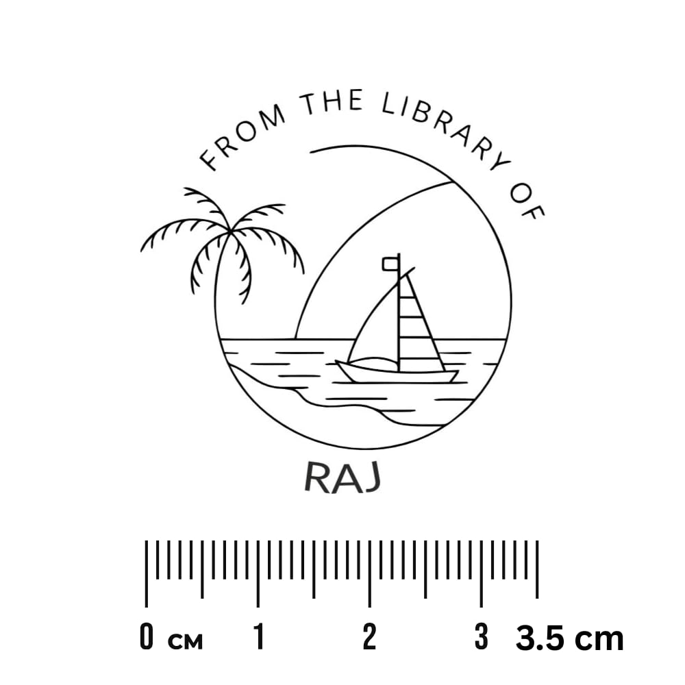 Personalised Beach Reader Wooden Book Stamp – 3.5 cm