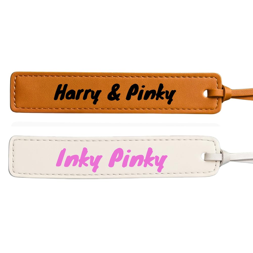 Custom Leatherette Bookmarks with Tassel 2 Pack, Earth & Ivory Minimal – Personalized UV Printed Name & Quote Bookmarks for Book Lovers