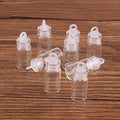12pcs Lovely Small Wish Bottle Tiny Clear Empty Wishing Glass Message Vial with Cork Stopper 1ml Mini Containers Bottle (2CM) - 12 Pieces