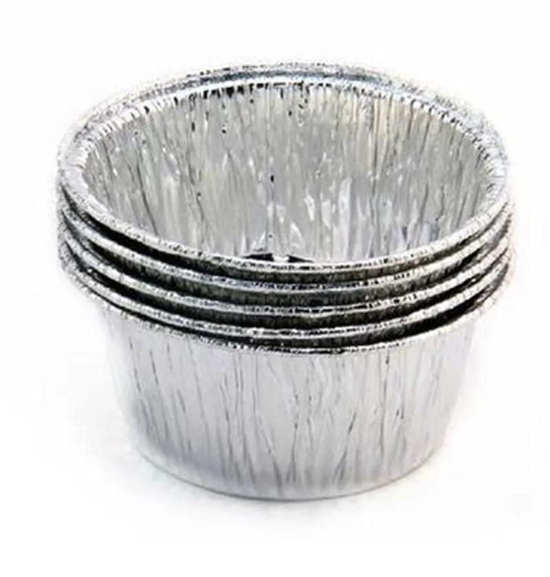 Aluminium Foil Disposable Muffin Choco Lava Cupcake Tin Mold Round, 50- Pieces