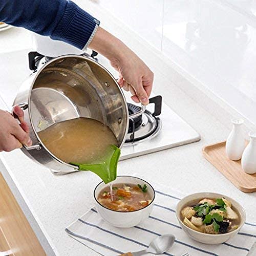 Multi Purpose Silicone Slip On Pour Soup Spout Funnel | Spout Funnel for Pots Pans and Bowls and Jars