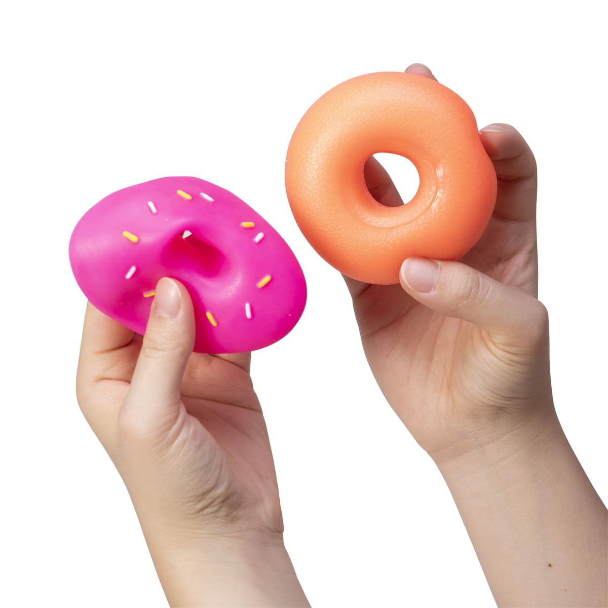 Ji and Ja Doughnuts - Sensory Fidget Toy - Assorted Colors - Ages 3 to Adult (Pack of 1)