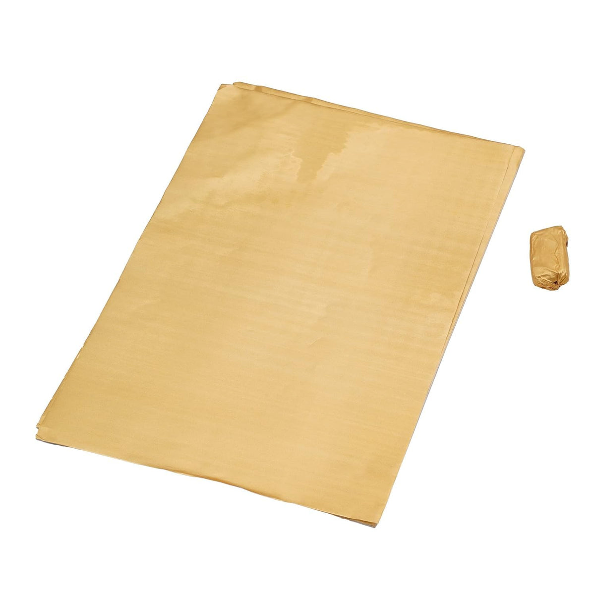Chocolate Wrapping Foil ,Candy Wrappers 100 Sheets - 10in x 7in - Golden Foil