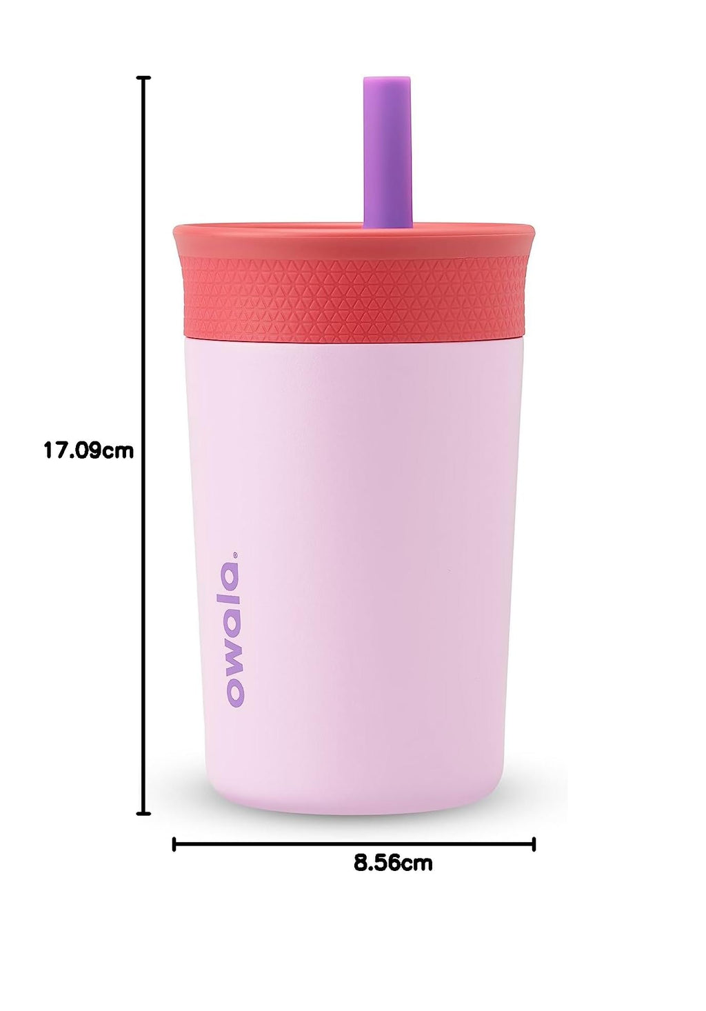 Owala Tumbler Kids Stainless Steel Water Bottle 12 oz Lilac Rocket