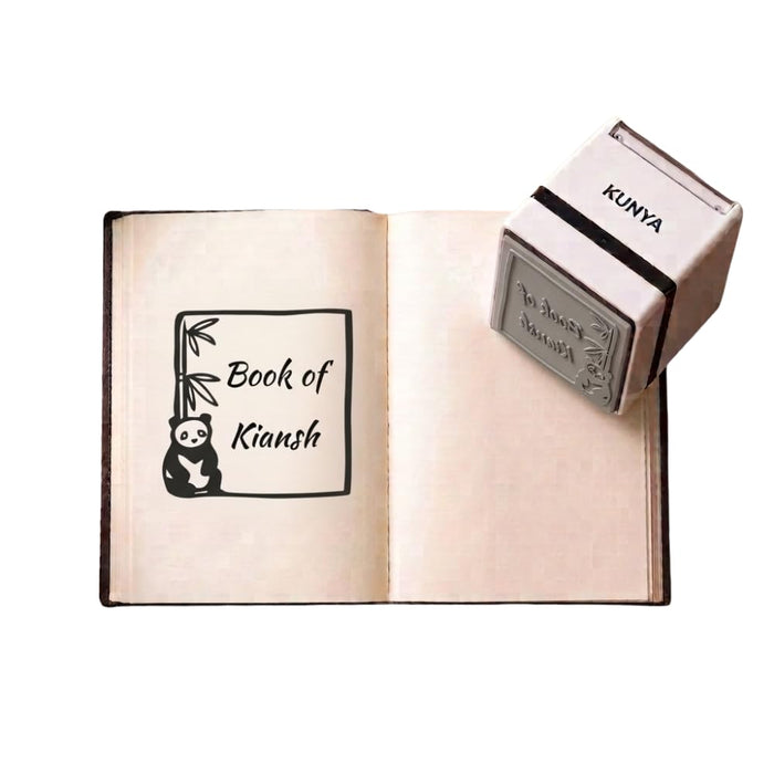 Personalised Panda Lover Self-Inking Book Stamp – 3.5 cm