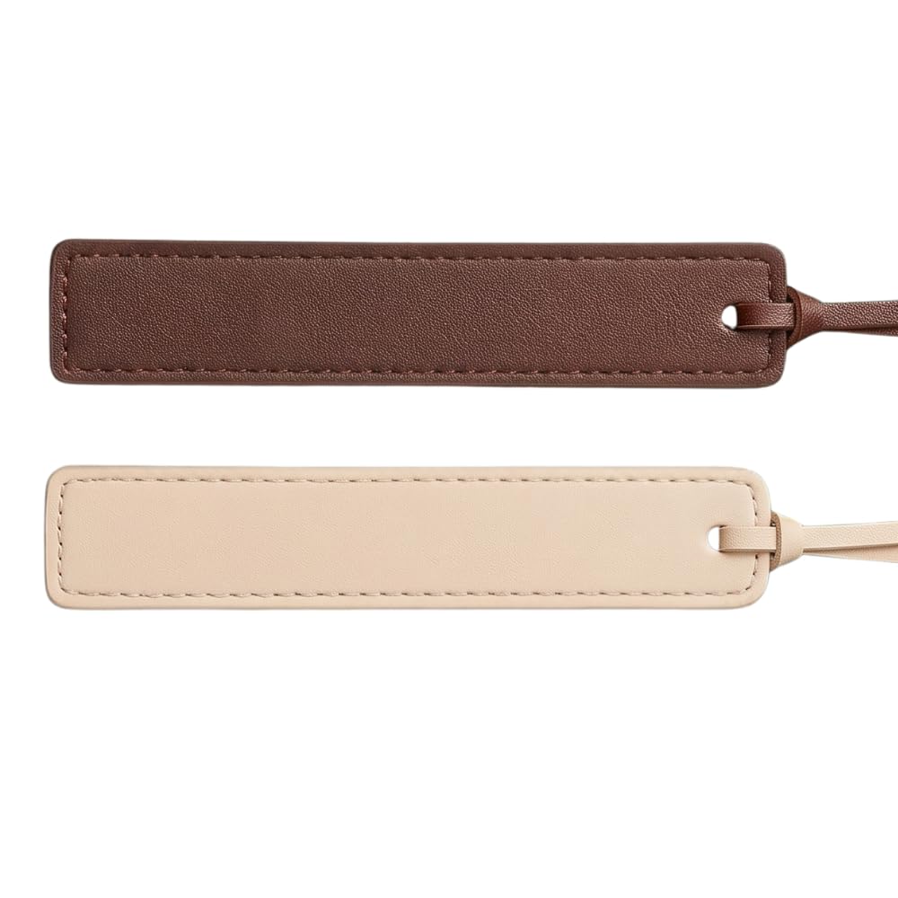 Custom Leatherette Bookmarks with Tassel 2 Pack, His & Hers – Personalized UV Printed Name & Quote Bookmarks for Book Lovers
