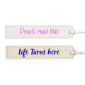 Custom Leatherette Bookmarks with Tassel (2 Pack, Aesthetic Minimalist) – Personalized UV Printed Name & Quote Bookmarks for Book Lovers