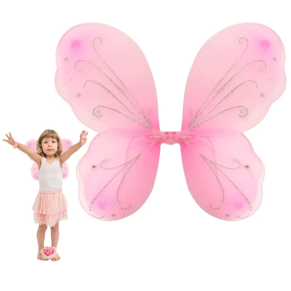 Baby Girl's Fairy Butterfly Wings Costume (Pink)