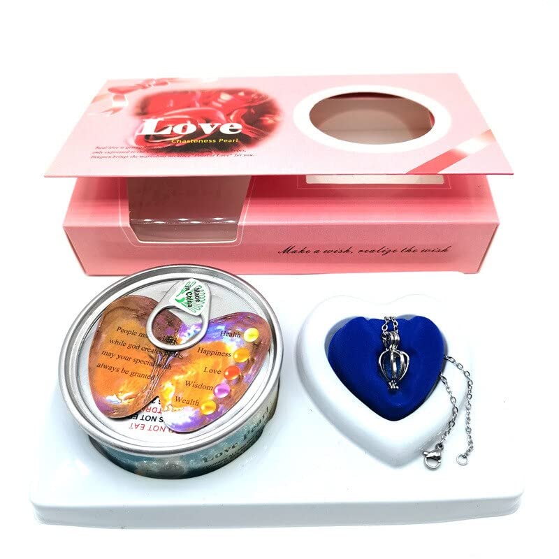 Women Wish Pearl in Oyster Pendant Necklace with Earrings - Valentine Gift (Assorted Colours)