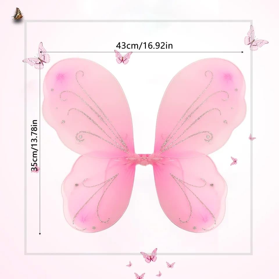 Baby Girl's Fairy Butterfly Wings Costume (Pink)