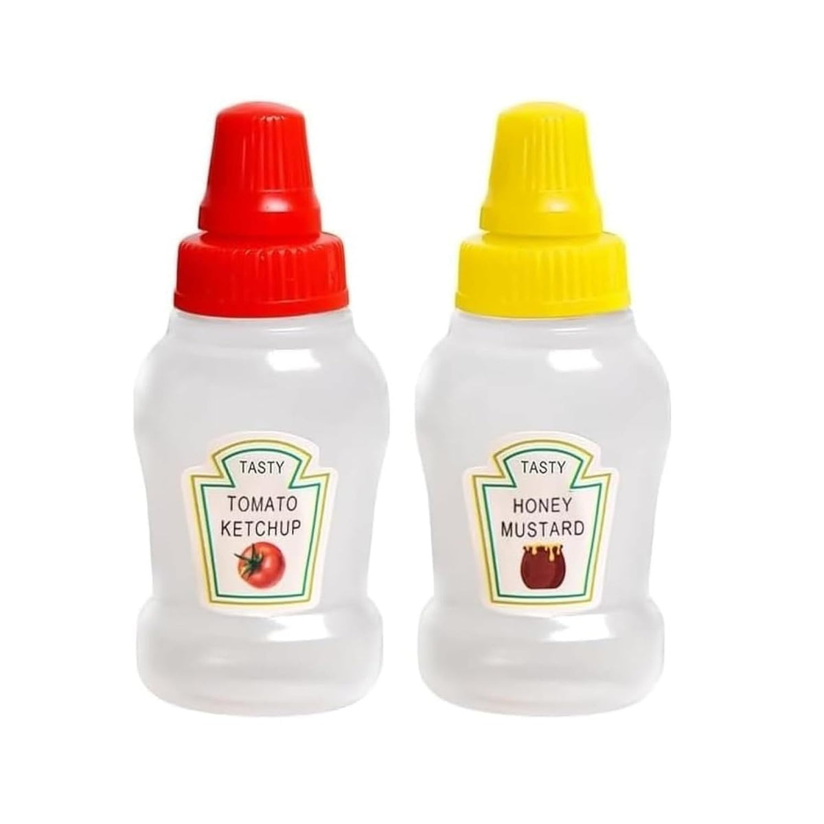 kunya® Ketchup Bottles Refillable Salad Dressing Tomato Sauce Mayo Syrup Squeeze Containers Bottle Lunch box Plastic Portable Squeezable Squirt Condiments Jars (Multicolor) (Mini) 25 ML
