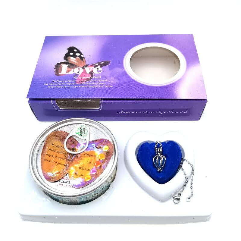 Women Wish Pearl in Oyster Pendant Necklace with Earrings - Valentine Gift (Assorted Colours)