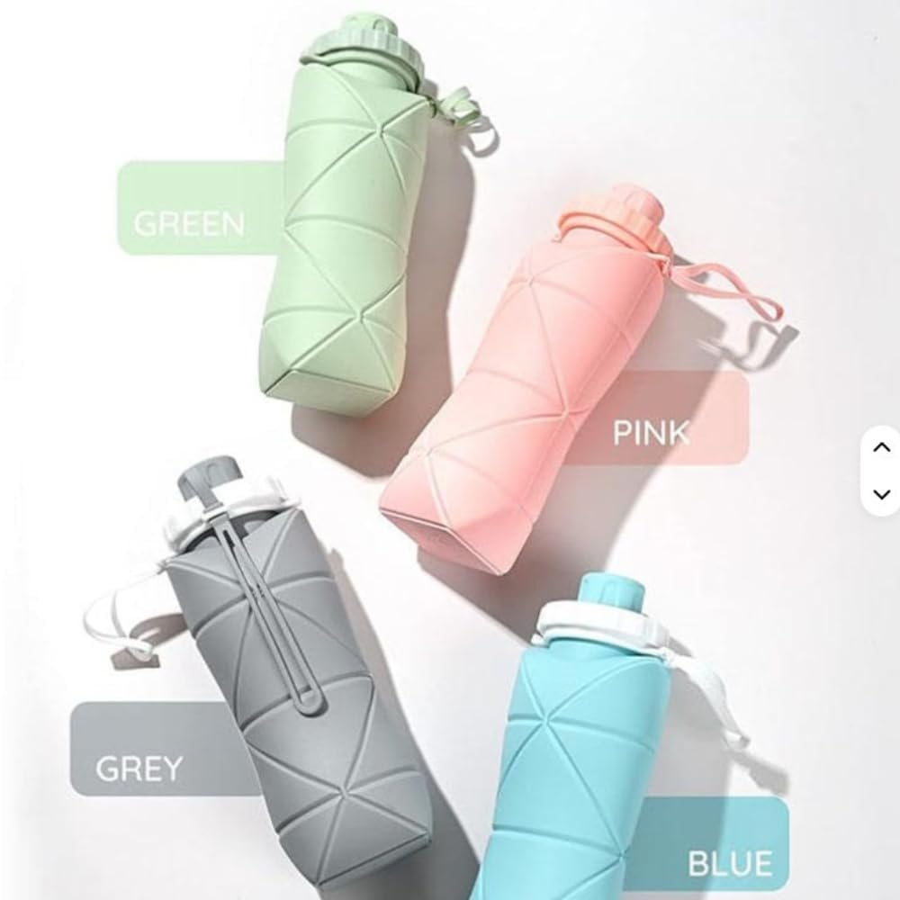 Portable Collapsible Sipper Water Bottle for Kids Boys Girls School
