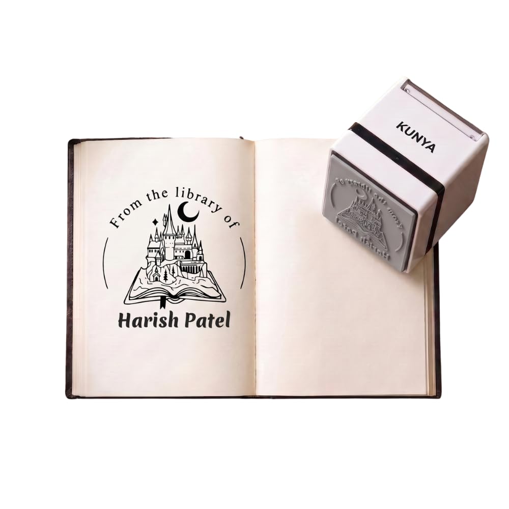 Personalised Magical Castle Self Inking Book Stamp