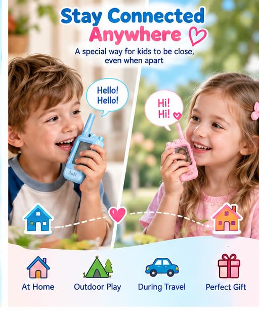 Children's Talking Toy with Video & Voice Calling Camera, Blue and Pink