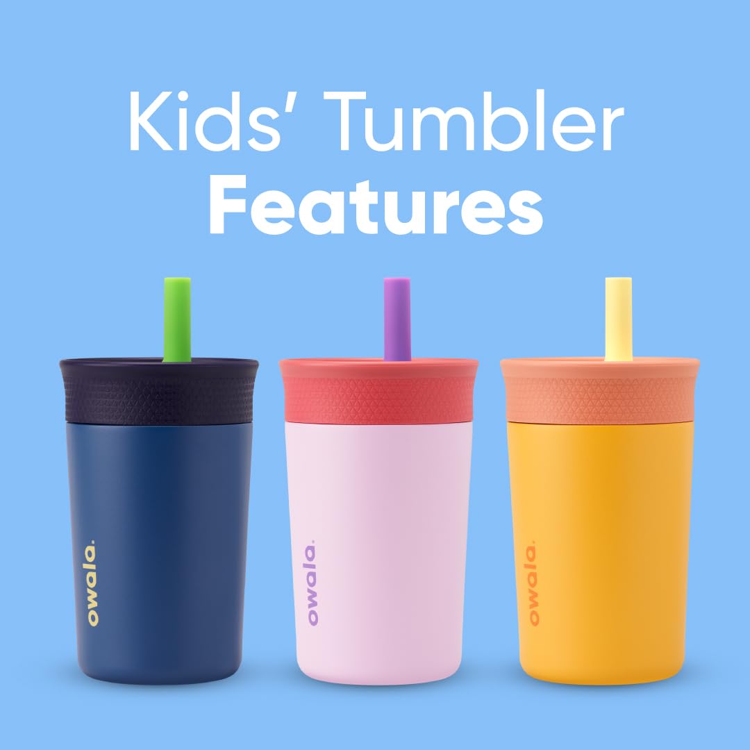 Owala Tumbler Kids Stainless Steel Water Bottle 12 oz Home Base