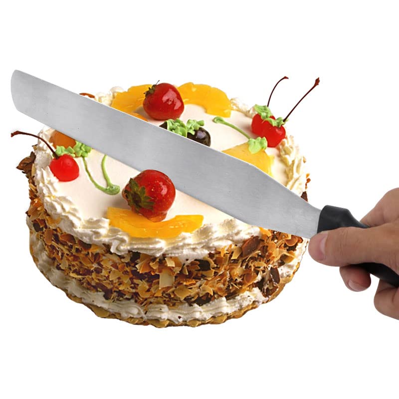 10 inch Straight Professional Steel Cake Palette Knife Icing Spatula Variety Set & Cake Decorating Tools.