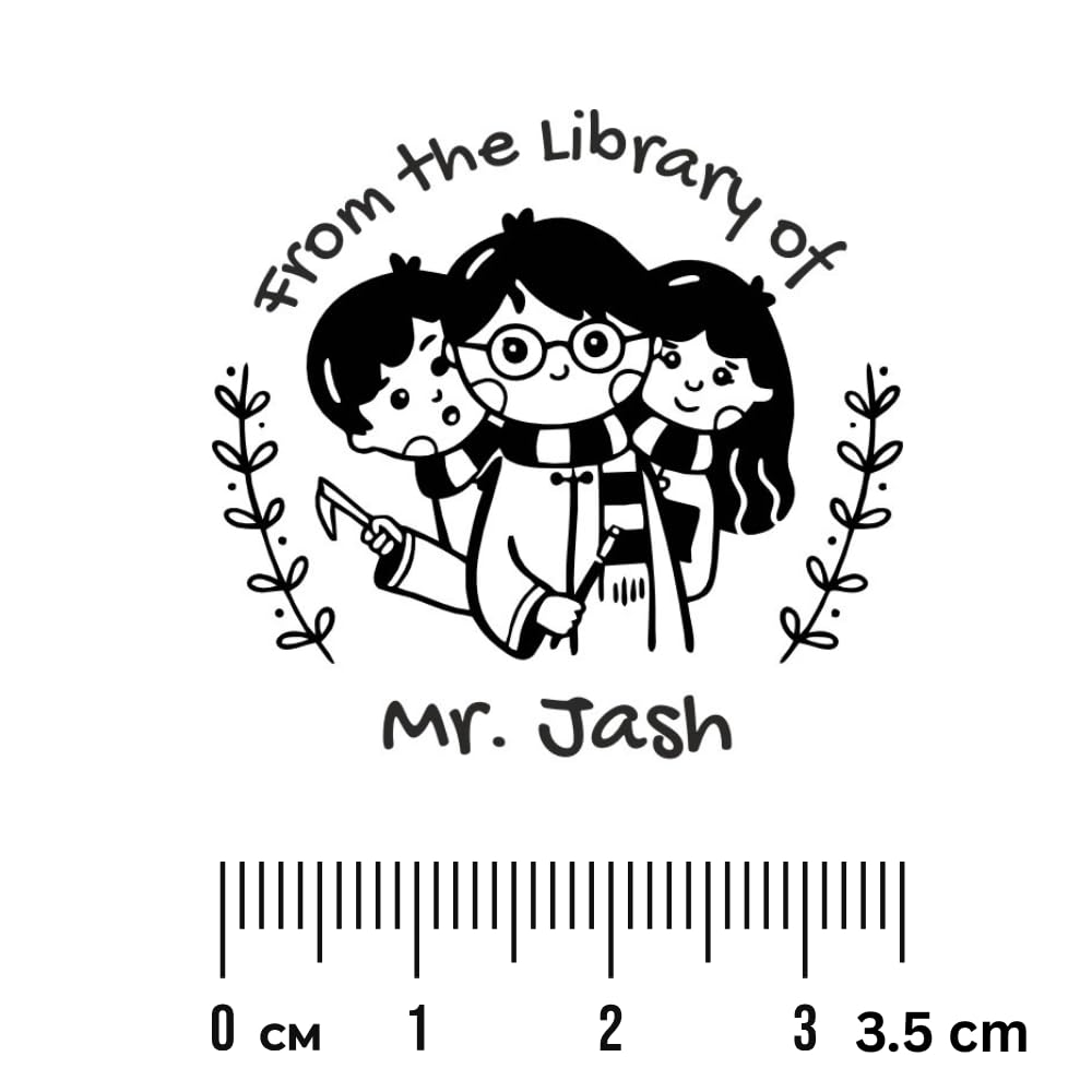 Personalised Wizard Team Wooden Book Stamp