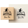 Personalised Kids Stamp with Your Name for School Book (3.5 cm Dia), customised for Stamping Books for Readers, Great Gift for booklovers, Kids, Scrap Book Journels