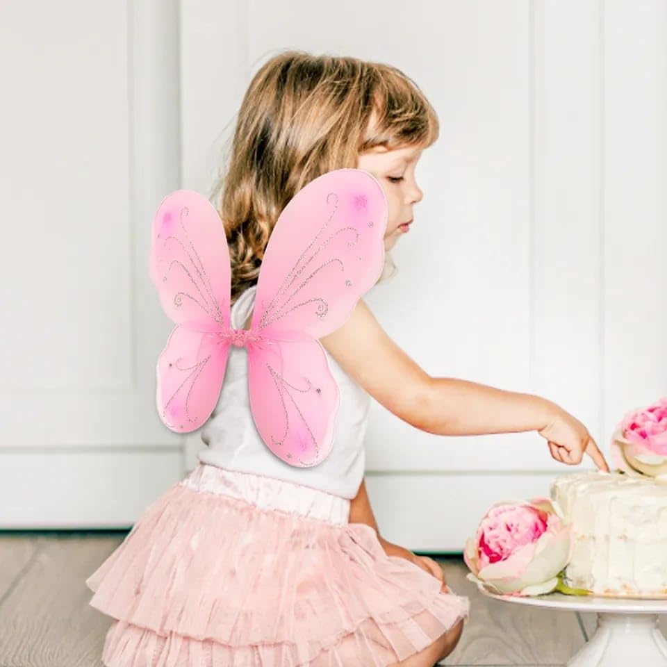 Baby Girl's Fairy Butterfly Wings Costume (Pink)