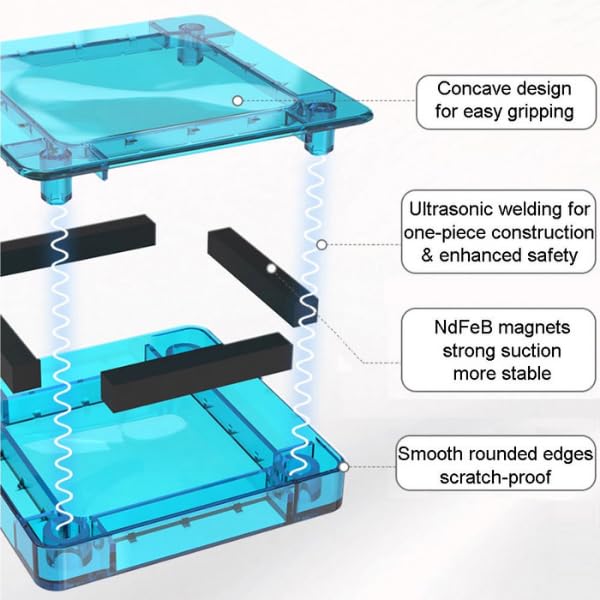 Ji and Ja Magnetic Building Tiles Set 3D Clear Magnet Blocks Toys