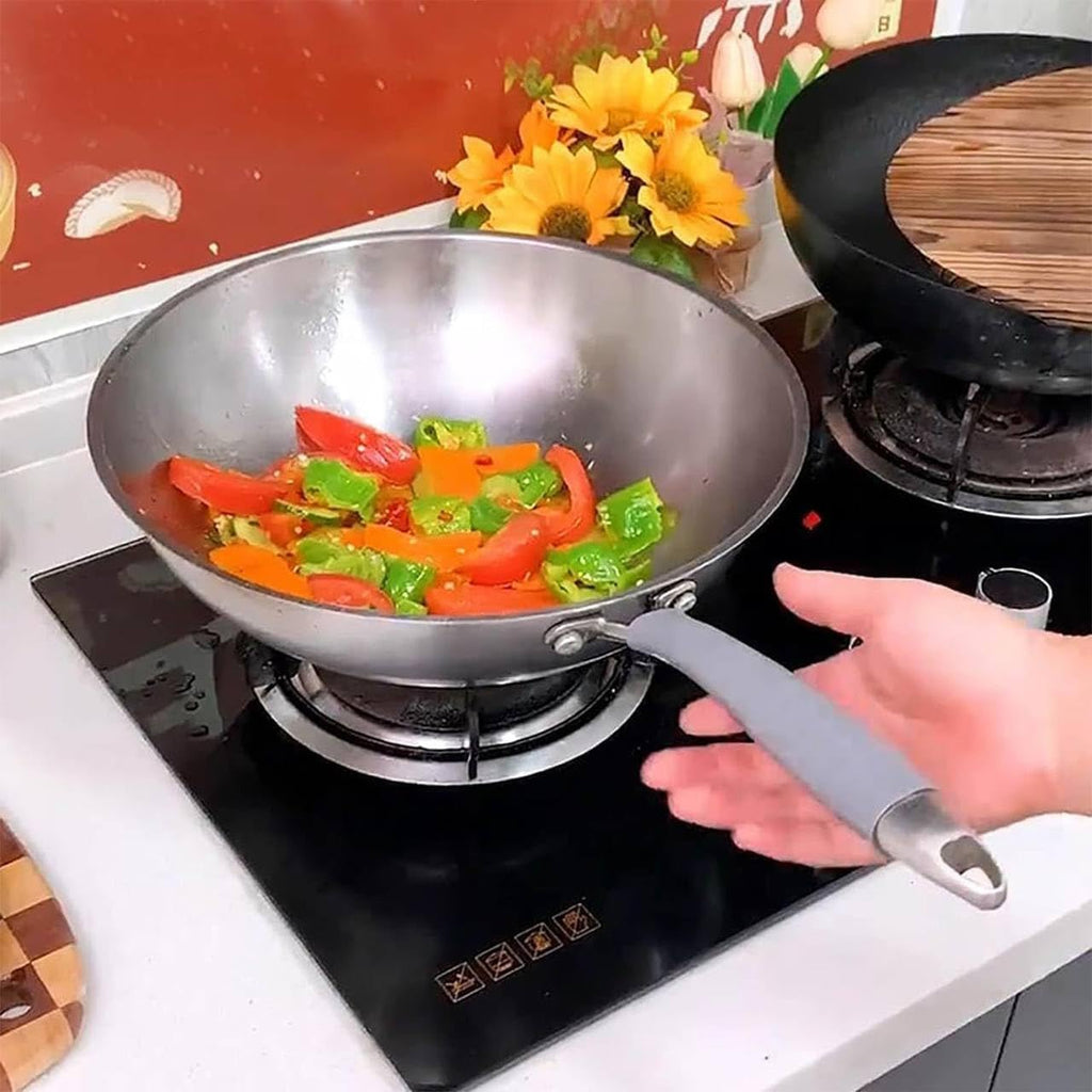 Pot Handle Heat Insulation Cover, Heat Resistant Silicone Pan Handle Sleeve, for Cast Iron Skillet, Frying Pan, Spatula, Knives and Door Handle 11cm Size (1 Pcs)
