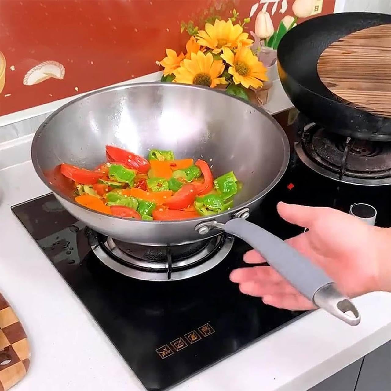 Pot Handle Heat Insulation Cover, Heat Resistant Silicone Pan Handle Sleeve, for Cast Iron Skillet, Frying Pan, Spatula, Knives and Door Handle 11cm Size (1 Pcs)