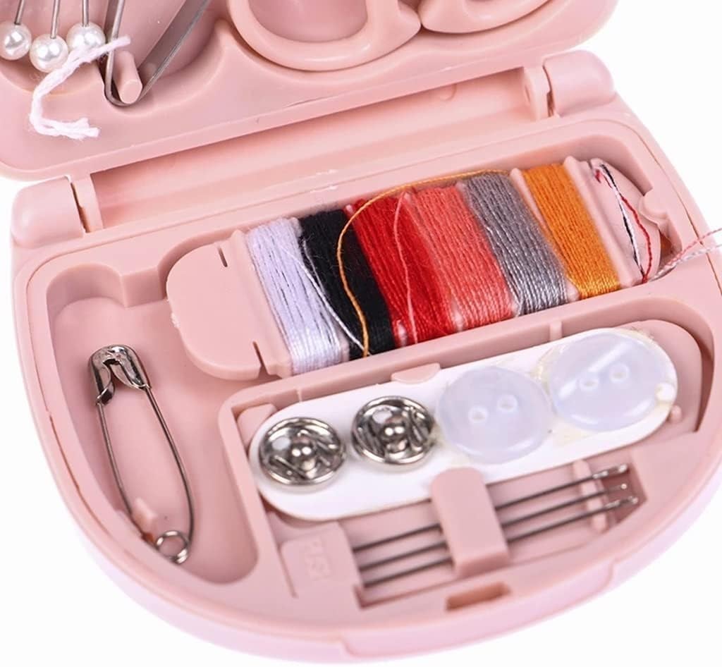 Mini Travel Sewing Kit for Portable Pocket Sewing Box with Needles, Thread, Scissors, Pins, Clips & Needle Threader - Compact Emergency Sewing Repair Kit for Home, Office & Travel (Pack of 1)