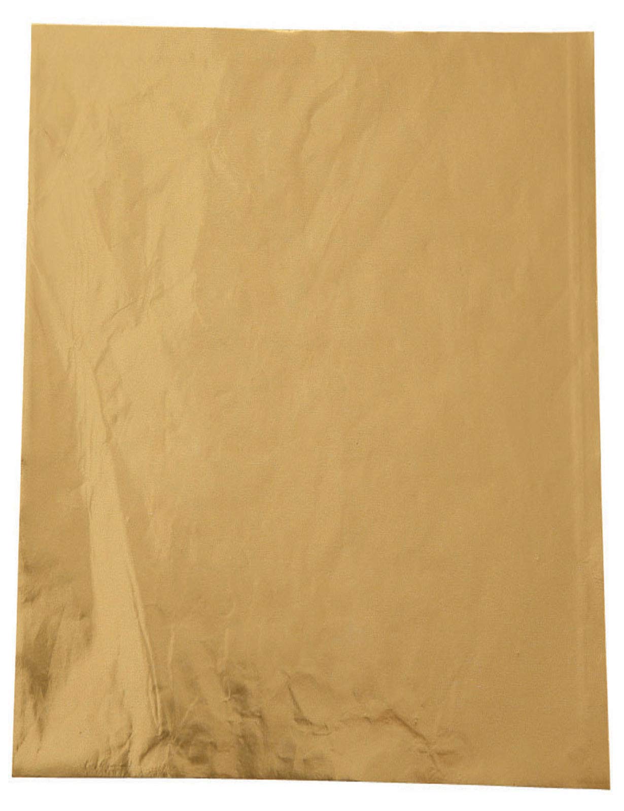 Chocolate Wrapping Foil ,Candy Wrappers 100 Sheets - 10in x 7in - Golden Foil