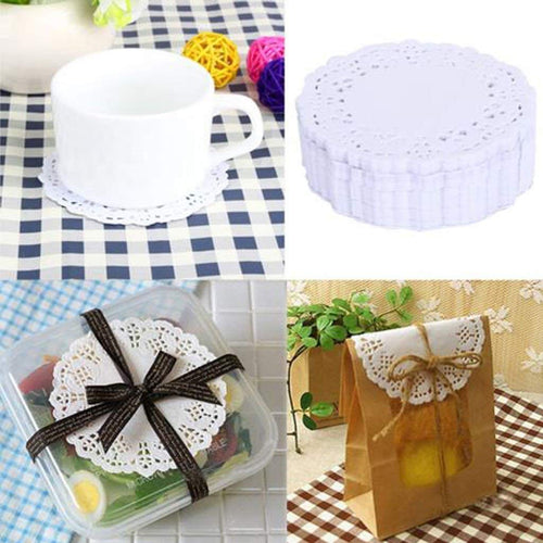 100-Piece 4.5-Inch White Paper Doilies