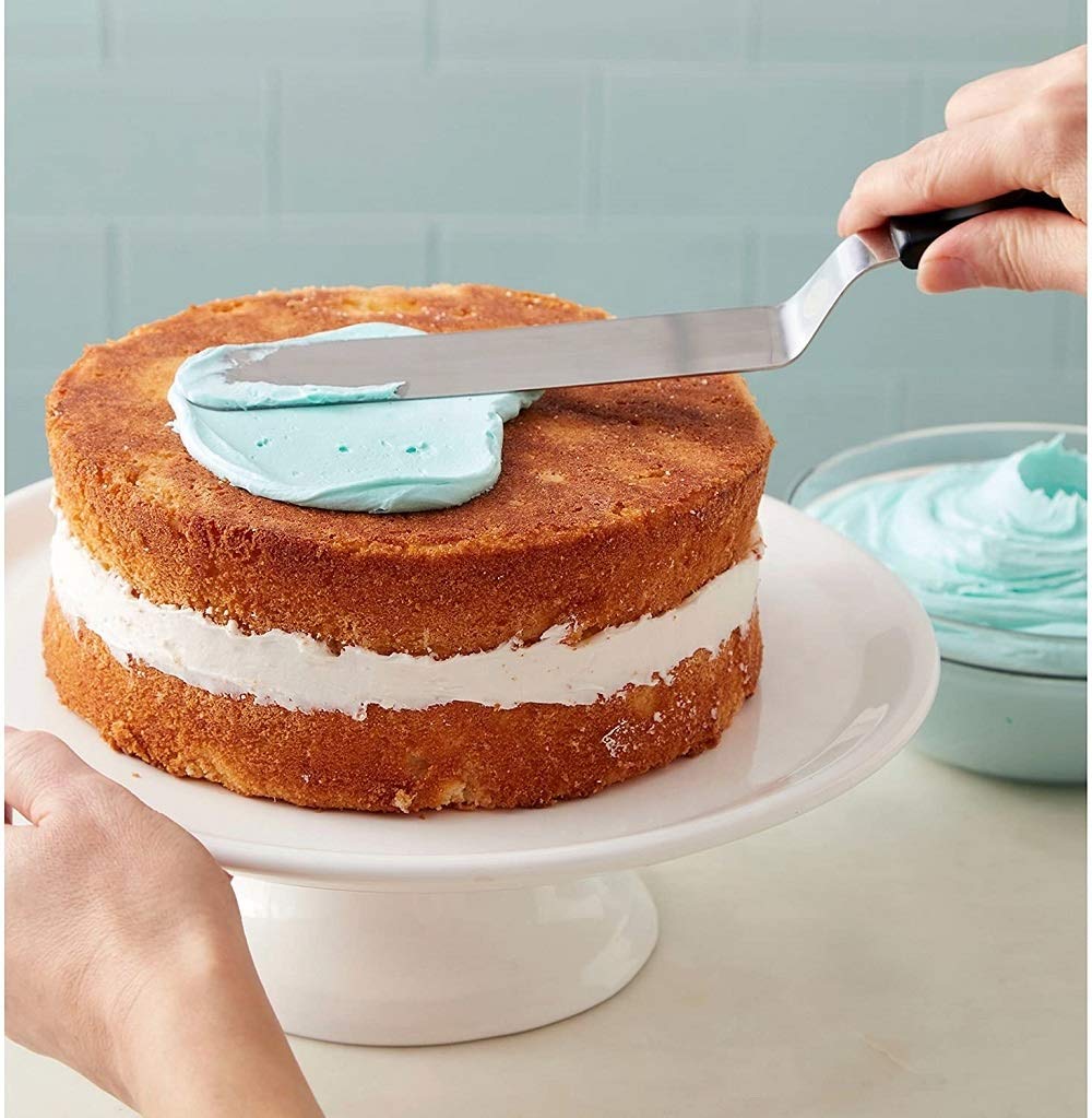 Grizzly 6" Angular Professional Steel Cake Palette Knife Icing Spatula Variety Set & Cake Decorating Tools