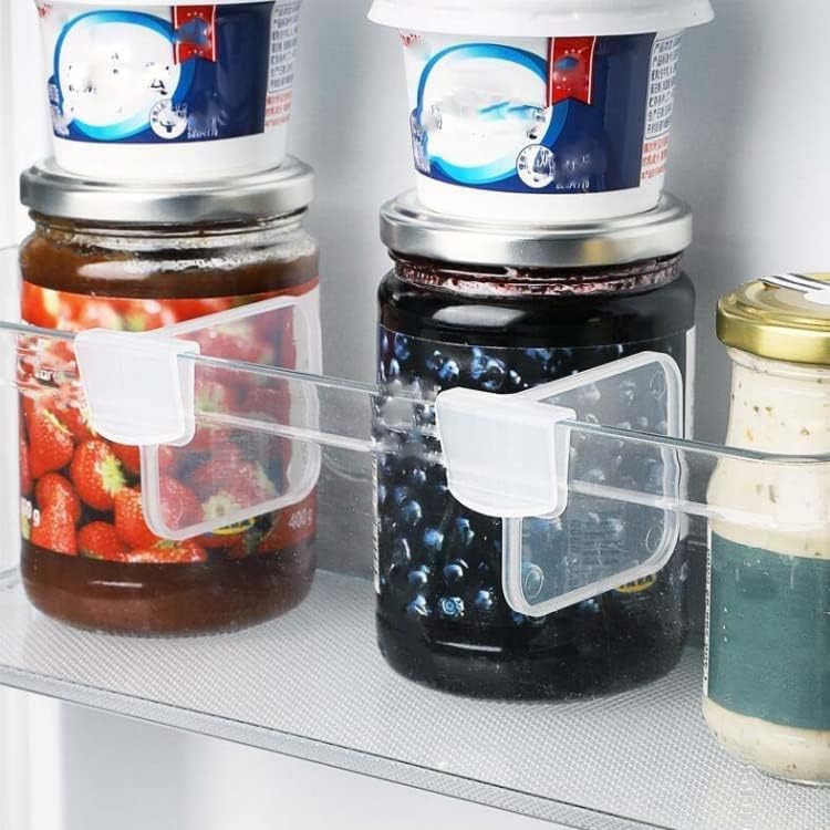 Polypropylene Fridge Storage Divider For Sachet Seasoning Sauce Packet Space Saving Adjustable Divider For Kitchen Desk Bathroom (6), Clear